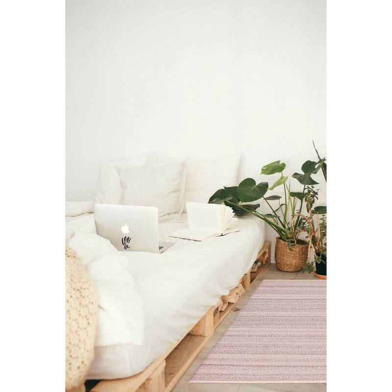 ECARPETGALLERY Flat-Weave Nevada Grey Wool Kilim - 5'2 x 7'9