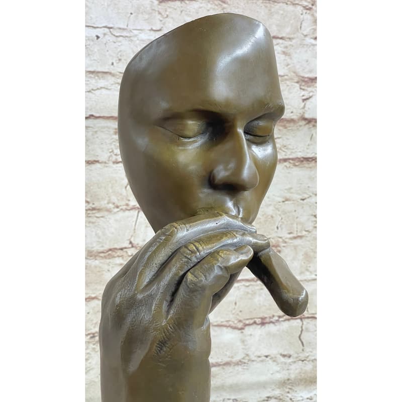 Havana Man Smoking Cigar Bronze Statue Sculpture Modern Art 15 Inches X 8 Inches