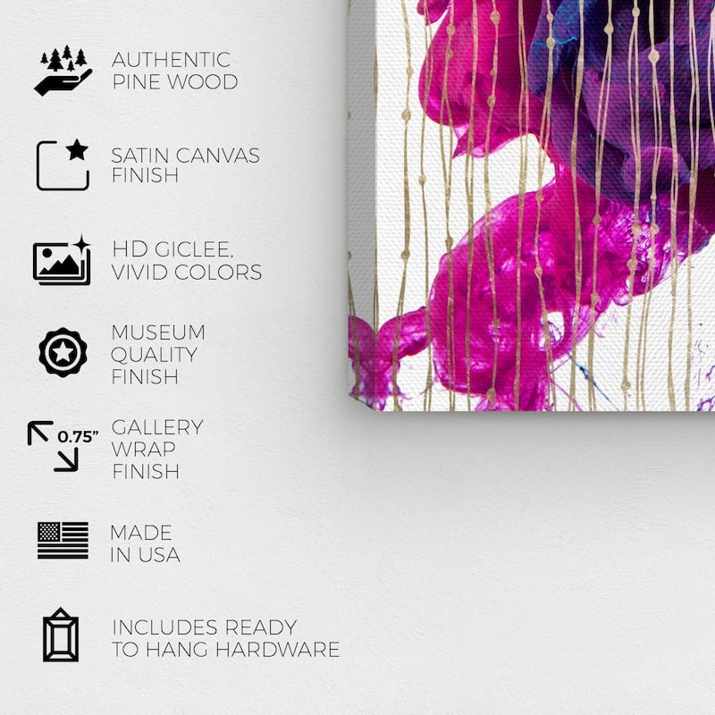 Wynwood Studio Canvas Abstract Ink Spot III Pink and Modern & Contemporary Wall Art Canvas Print