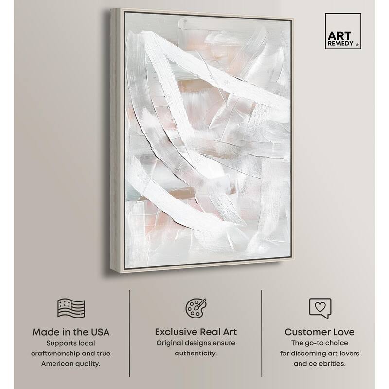 Thick White Texture I Canvas by Art Remedy