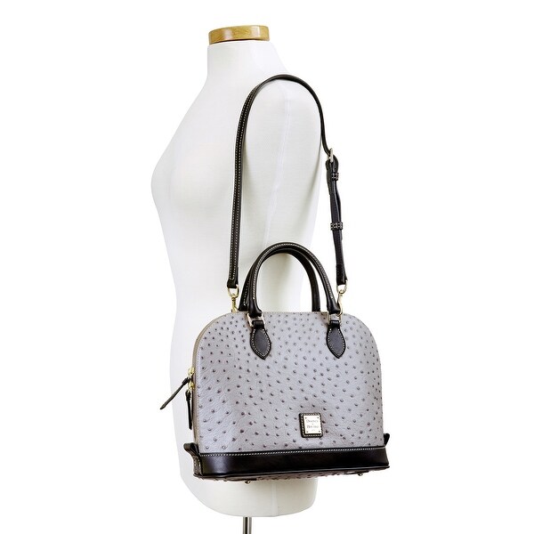 dooney and bourke ostrich zip zip satchel