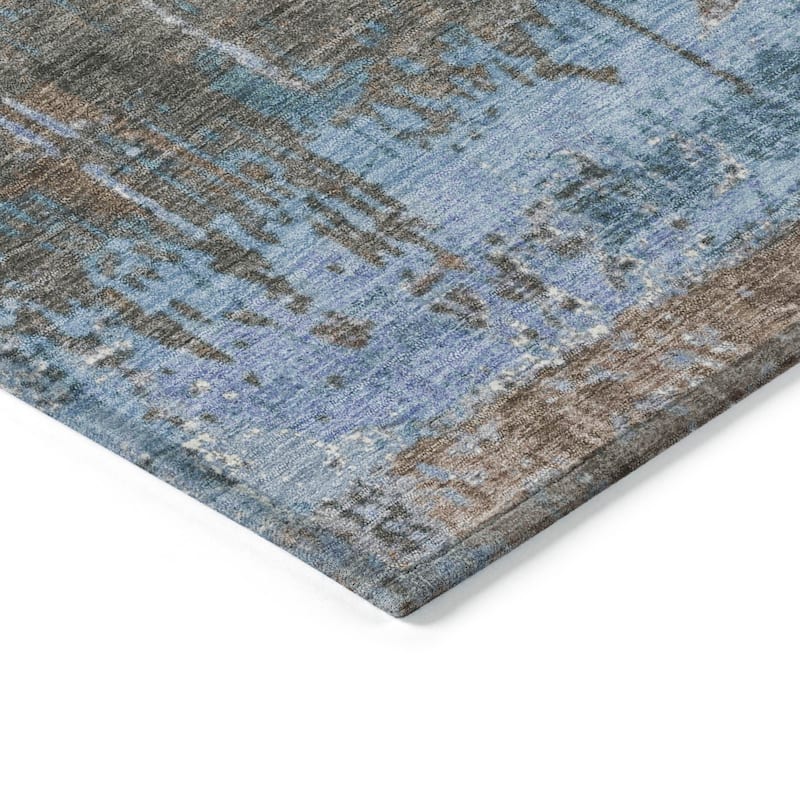 HomeRoots Abstract Transitional Rectangle Outdoor Rug