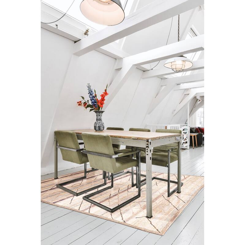 ECARPETGALLERY Hand-knotted Pak Finest Marrakesh Cream Wool Rug - 8'11 x 11'11