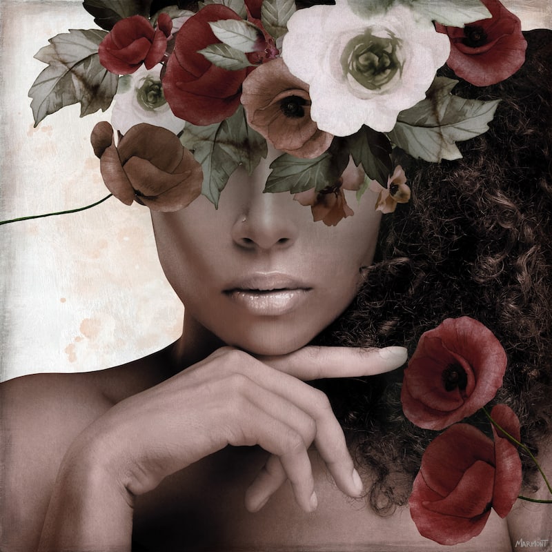 'Charming Beauty' Painting Print on Wrapped Canvas