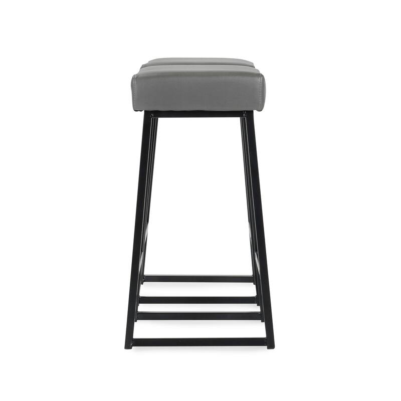 Amber 26" Counter Stool Smokey Grey (Set of 2) - Seat Height 26"