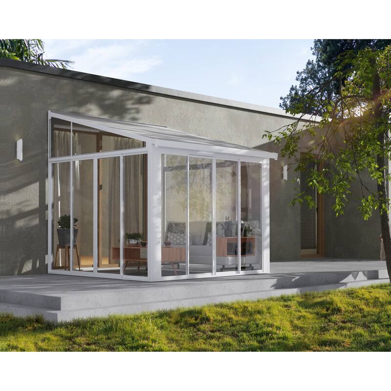 SanRemo 10 ft. White/White Sunroom, Patio Enclosure and Solarium