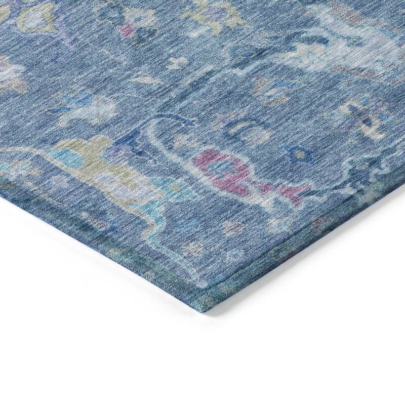 Machine Washable Indoor/ Outdoor Traditional Vintage Chantille Rug