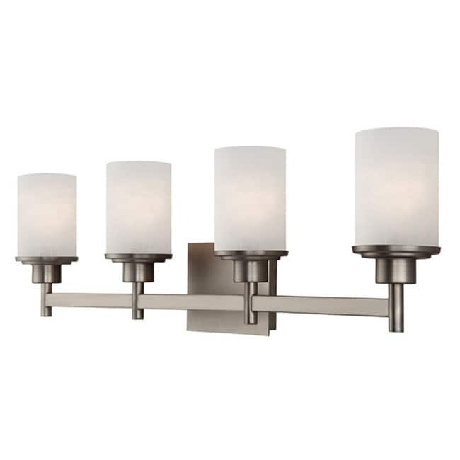 Canarm Lyndi 4 Light 30" Wide Bathroom Vanity Light with Glass Shades