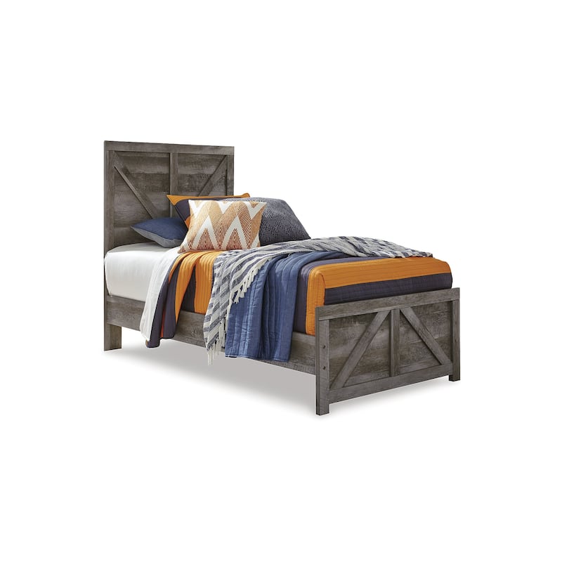 Wynnlow Twin Crossbuck Panel Bed