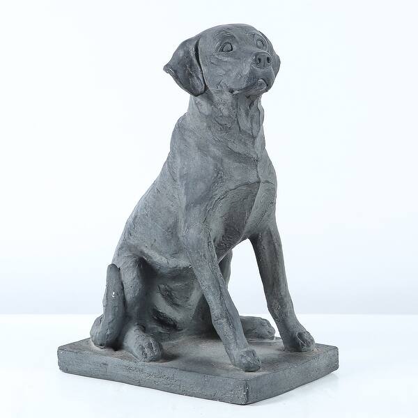 Shop Utqiagvik 16 9 Inch Grey Dog Garden Statue By Havenside Home