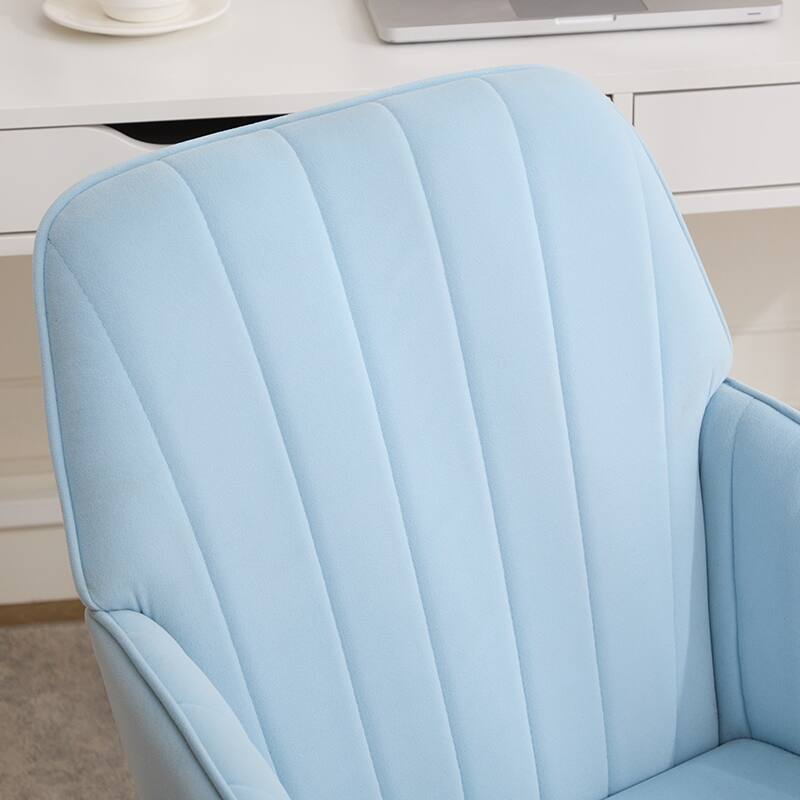 Home Office Chair with Back and Wheels, Ergonomic Swivel Study Desk Chair, Adjustable Height Computer Task Chair - N/A