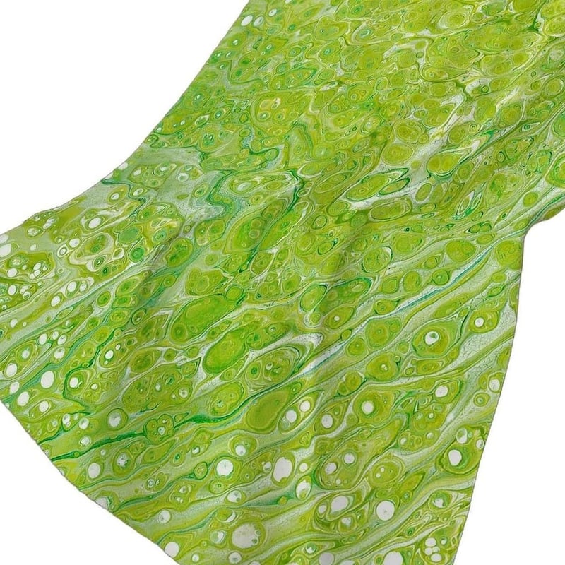 HomeRoots 50" X 70" Green And Off White Abstract Plush Throw Blanket