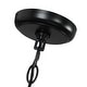 preview thumbnail 10 of 10, 2-Light Black Large Transitional Outdoor Hanging Pendant Light with Clear Glass - 20 in. H