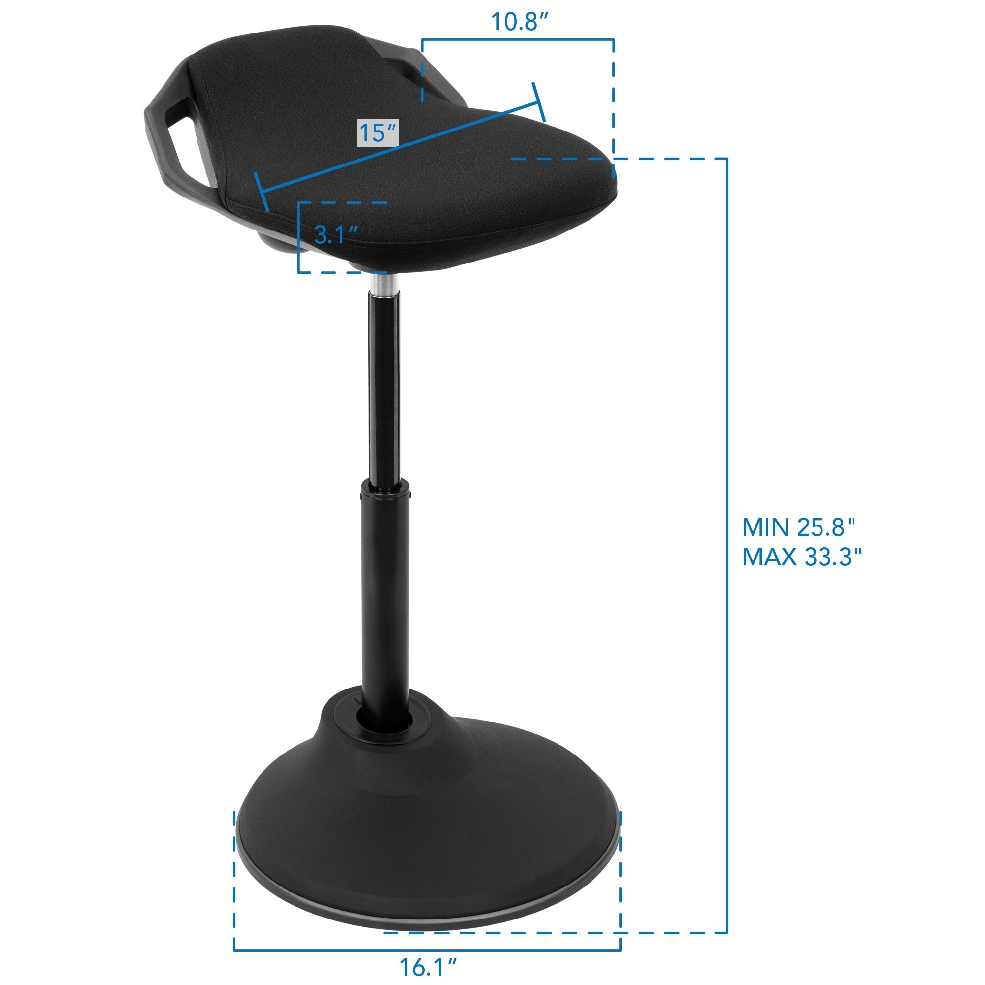 Ergonomic Height Adjustable 360° Rotating Foot Stool with Wheels