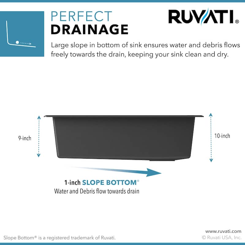 Ruvati 32 x 19 inch Undermount Granite Composite Kitchen Sink - Carnelian Red - RVG2033RD