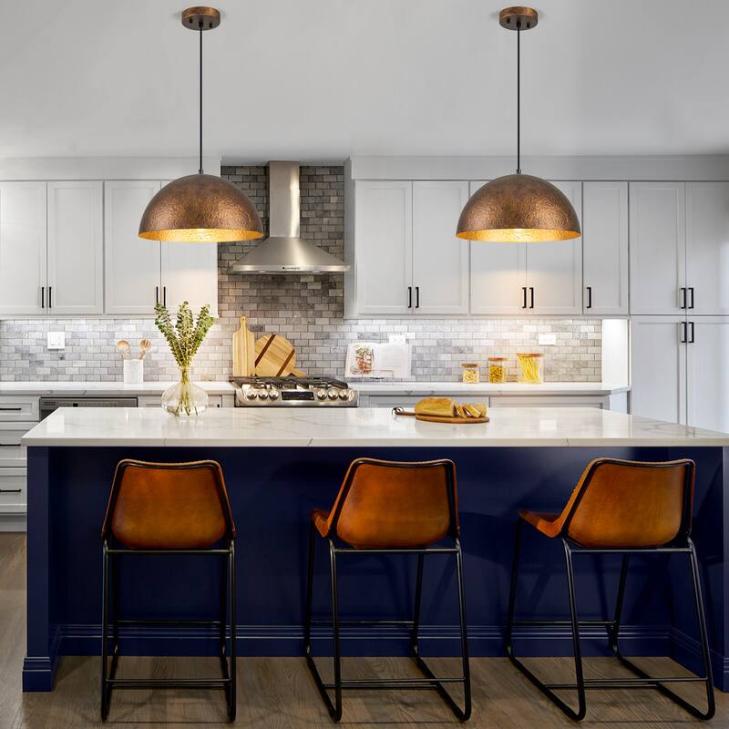 Industiral Hammered Antique Copper Dome Pendant Light