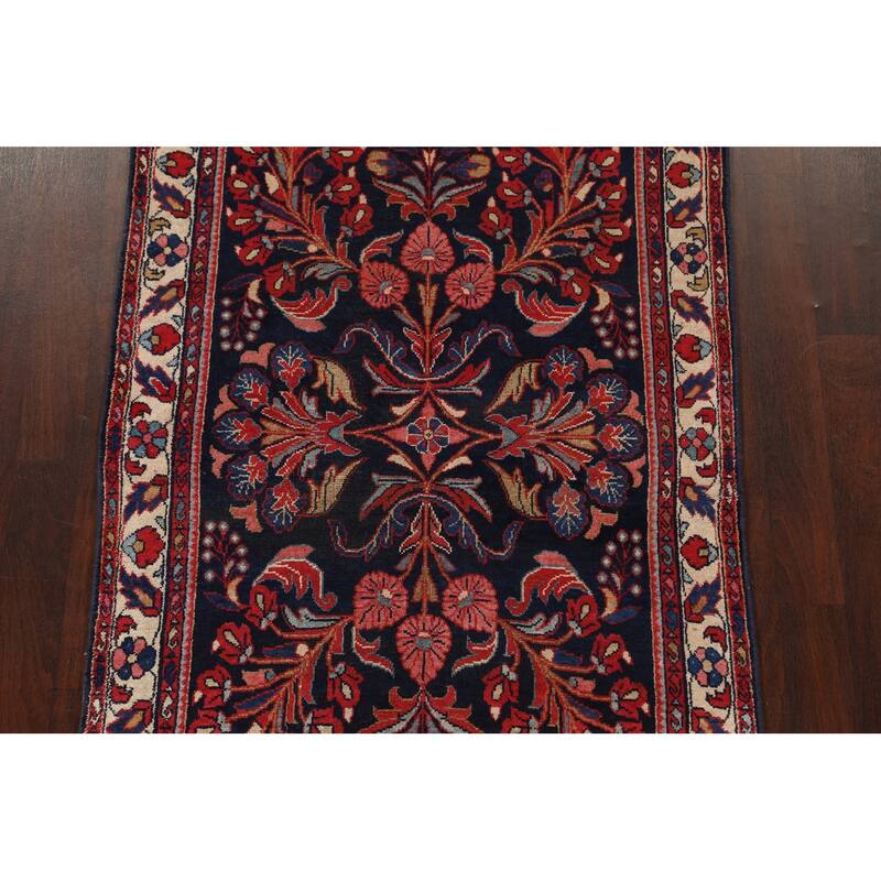 Antique Vegetable Dye Lilian Persian Area Rug Hand-knotted Wool Carpet - 4'4" x 8'4"