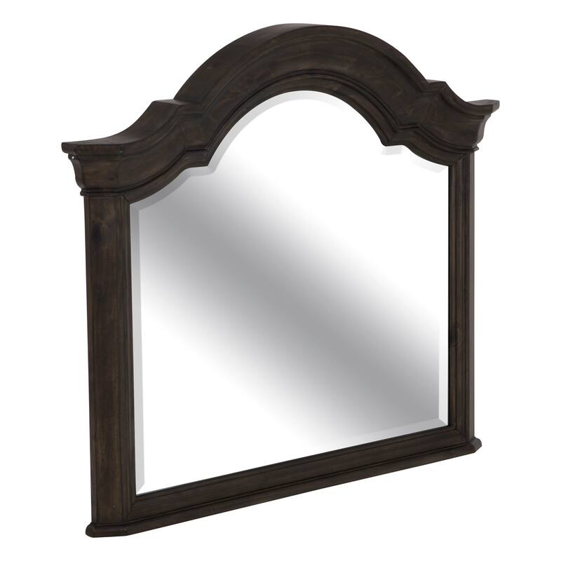 Magnussen Home Bellamy Peppercorn Drawer Dresser With Shaped Mirror