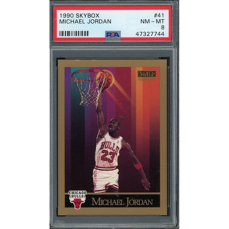 Michael Jordan 1990 Skybox Basketball Card #41 Graded PSA 8 - 8'6" x 11'6"