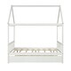 preview thumbnail 10 of 11, White Full Size Wood House Bed with Trundle and Roof