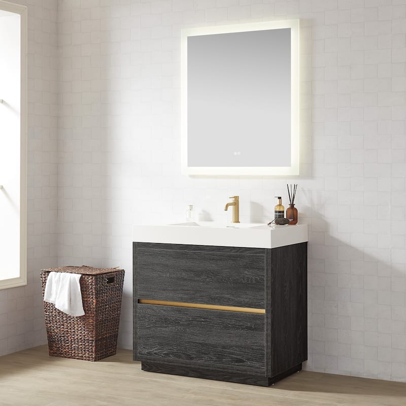 Huesca Bath Vanity with Composite Integral Sink Top without Mirror