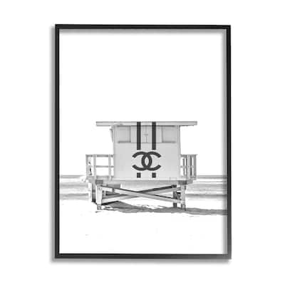 Stupell Fashion Brand Beach Hut Framed Giclee Art Design by Lil' Rue