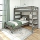 preview thumbnail 4 of 12, Max and Lily Farmhouse Twin over Twin L-Shaped Bunk Bed Driftwood
