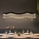 preview thumbnail 1 of 12, Modern Glam 1-Light LED Crystal Chandelier for Kitchen Island Dining Room - W 33.5" x H 9" x D 7.9"