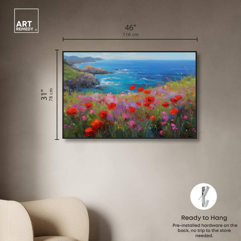 Ocean View Bloom II Canvas by Art Remedy