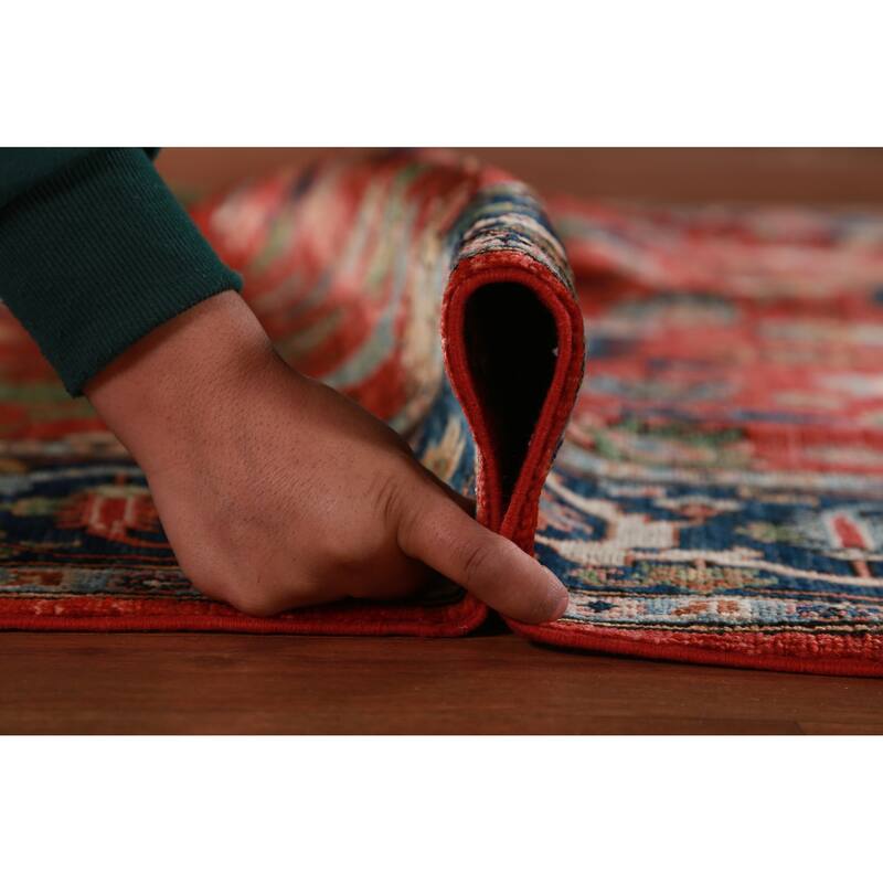 Vegetable Dye Floral Ziegler Rug Hand-Knotted Wool Carpet - 6'7"x 9'11"
