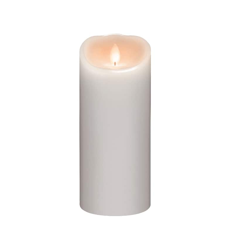 Battery Operated Flameless LED Pillar Candle - 9" - White