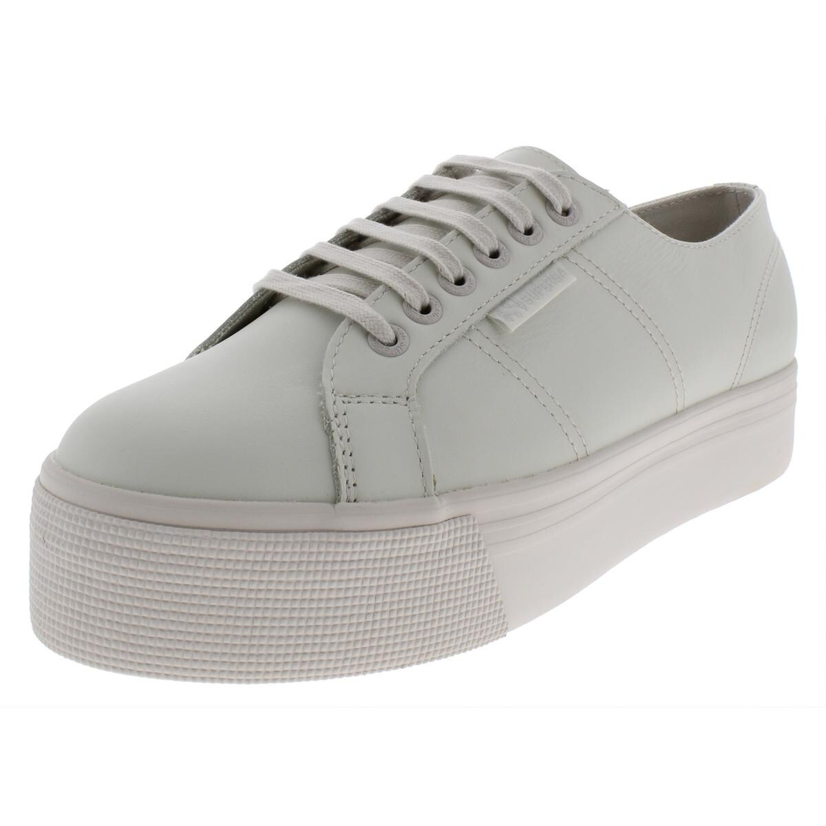 Shop Superga Womens Fglu Platform Casual Shoes Leather Lace Up