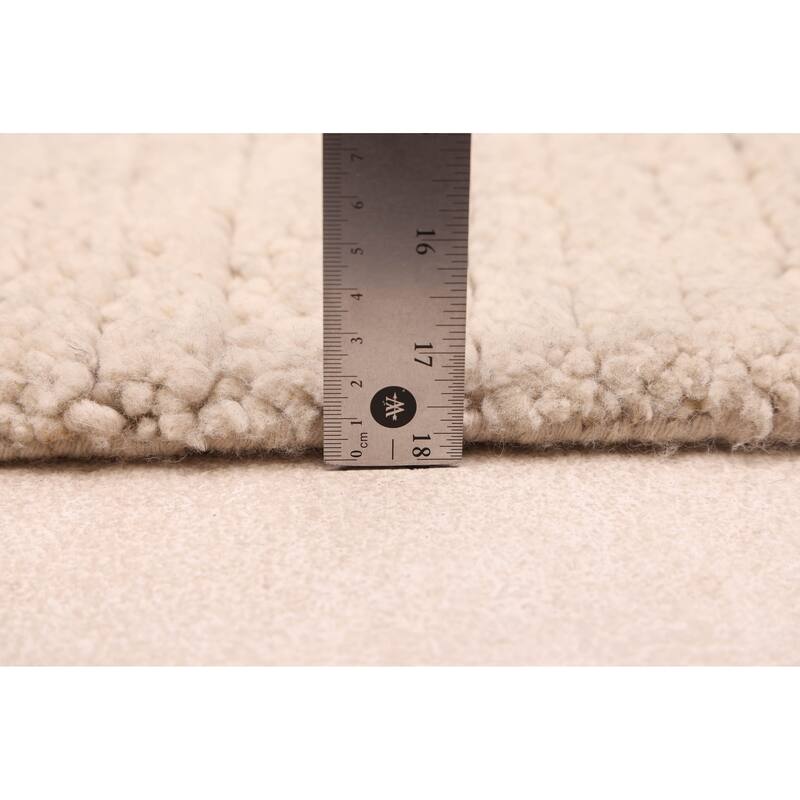 ECARPETGALLERY Hand-knotted Looma Light Grey Wool Rug - 8'3 x 10'0