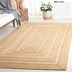 preview thumbnail 2 of 10, SAFAVIEH Handmade Natural Fiber Nelke Farmhouse Border Jute Rug 3' x 5' - Natural/Ivory - Rectangle