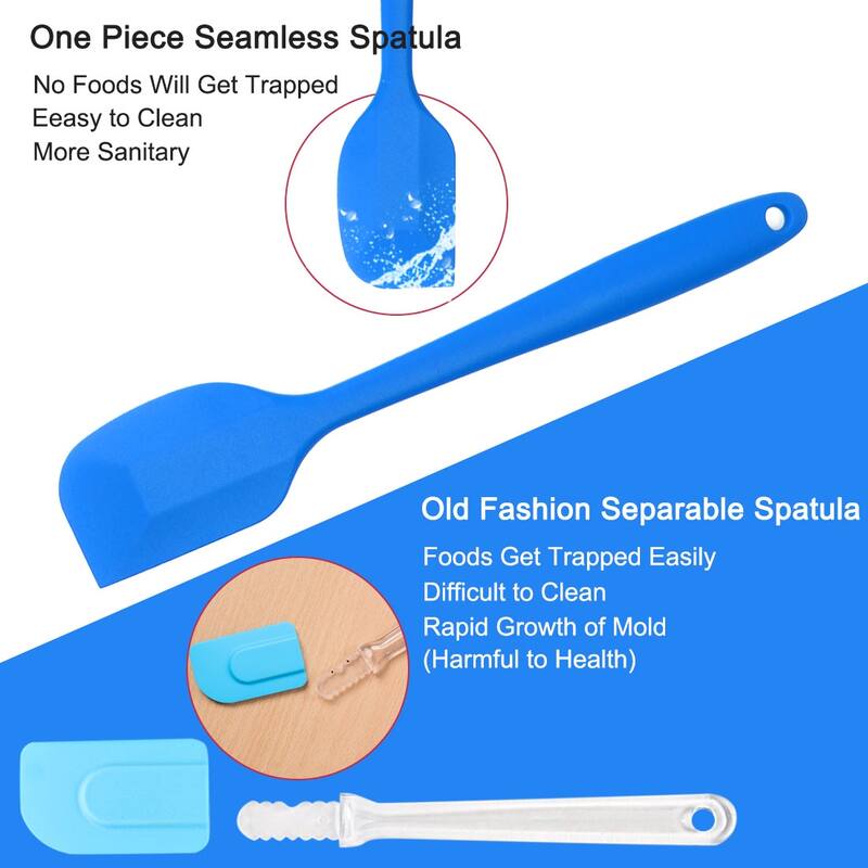 4Pcs Silicone Spatula Set Heat Resistant Non Stick for Kitchen Cooking - 4 Pcs