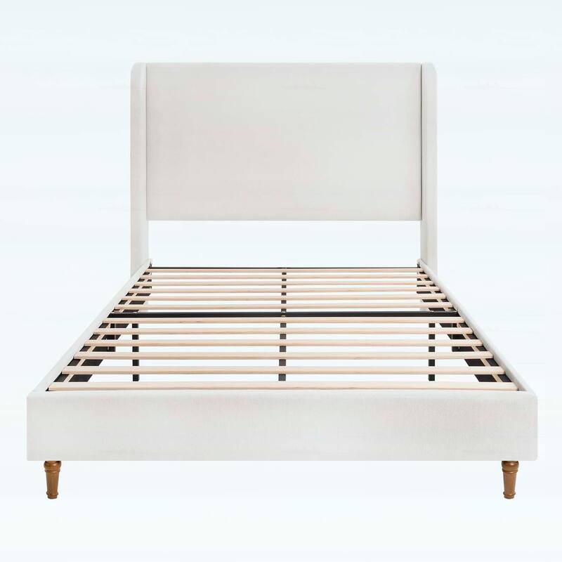 Minimalist Designs High Headboard Upholstered Platform Bed