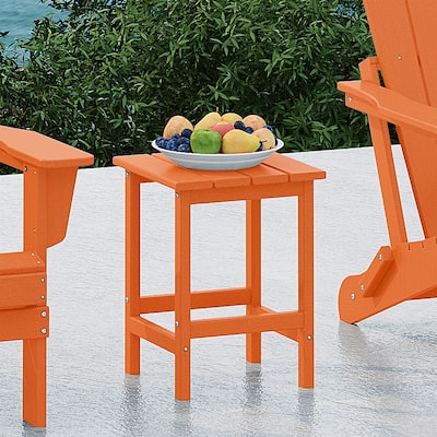 Polytrends Laguna Hdpe All Weather Outdoor Patio Square Side Table