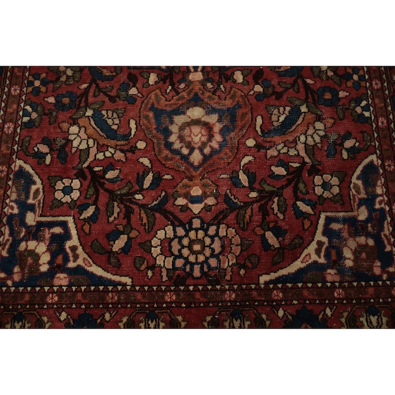 Hand Knotted Oriental 100% Wool Carpet Traditional Floral Oranges & Rust Bakhtiari Area Rug - 6' 4'' X 4' 10''
