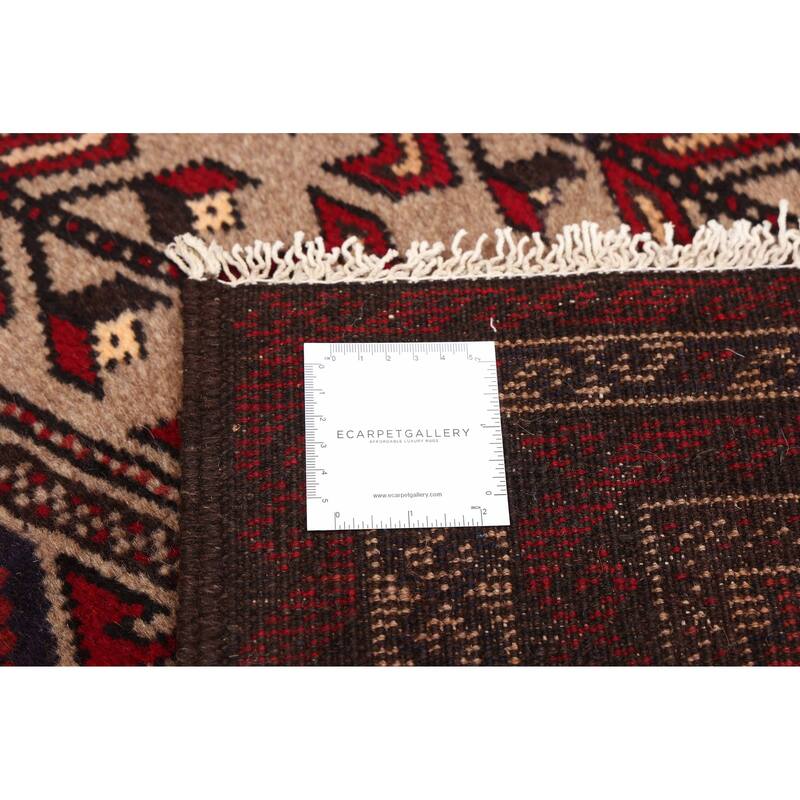 ECARPETGALLERY Hand-knotted Baluch Tan Wool Rug - 3'8 x 6'1