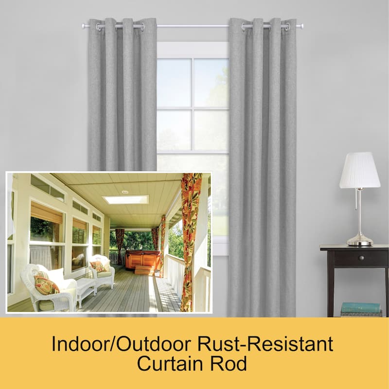 Kenney Weaver 1" Indoor/Outdoor Rust-Resistant Curtain Rod