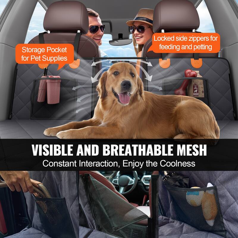 Back Seat Extender for Dogs,Dog Hammock for Car Back seat,Dog Car Seat Cover with Hard Bottom Dog Car Seat Bed