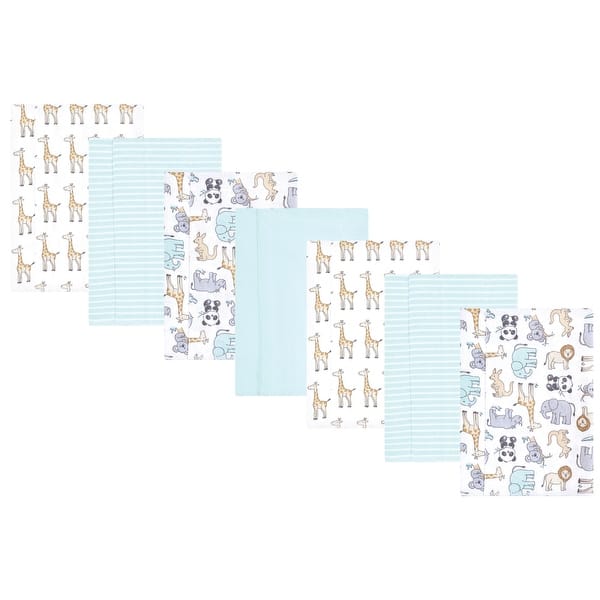 slide 1 of 1, Hudson Baby Flannel Burp Cloth 7pk, Kangaroo, One Size - Kangaroo 7 Pack - One Size One Size - Kangaroo 7 Pack