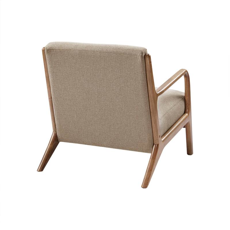 Roomfitters Mid-Century Lounge Chair with Solid Wood Frame, Upholstered Accent Seating, Living Room Chair