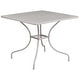 preview thumbnail 7 of 23, 35.5-inch Square Steel 3-piece Patio Table Set with Square Back Chairs