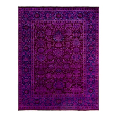 Fine Vibrance One-of-a-Kind Hand-Knotted Area Rug - Pink, 9' 5" x 11' 10" - 9' 5" x 11' 10"