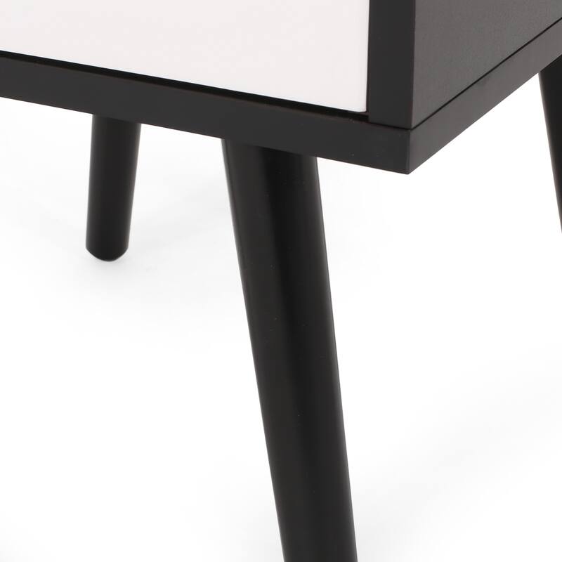 Roomfitters Modern End Table with Storage Drawer, Nightstand for Bedroom or Living Room