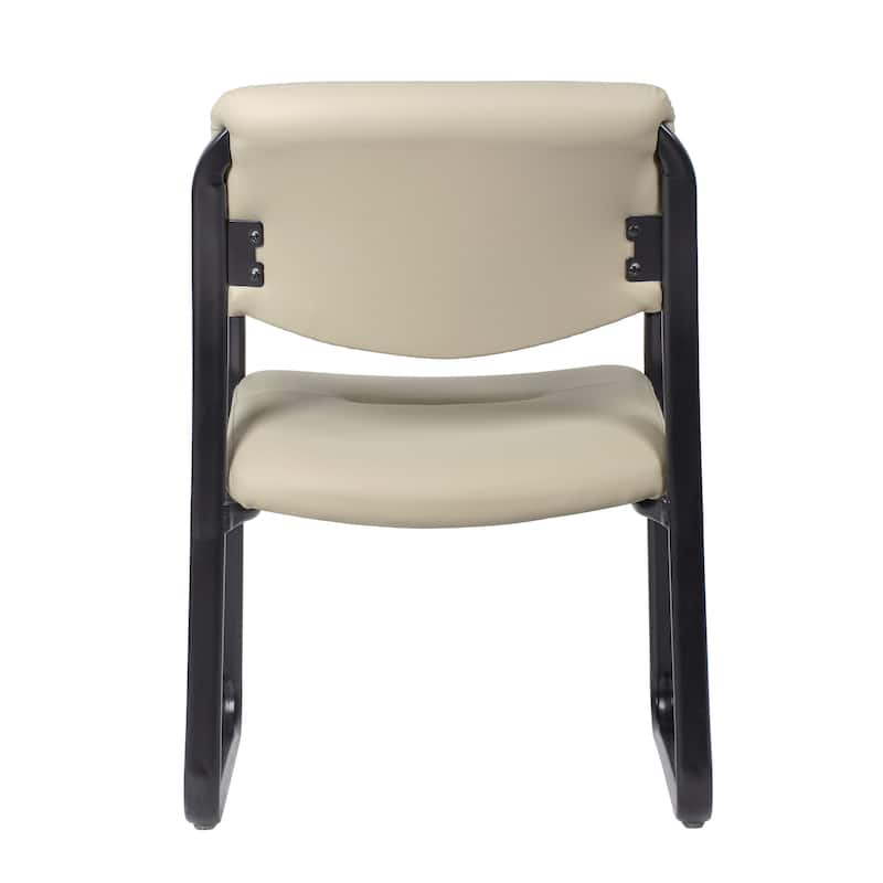 Boss Leather Sled Base Side Chair