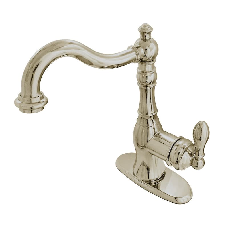 Kingston Brass American Classic 1.8 GPM Deck Mounted Single Handle Bar - Brushed Nickel