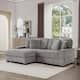 118.4"W Plush Modular Sectional Sofa with Pillows