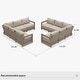 preview thumbnail 33 of 37, PURPLE LEAF Caesar L-Shaped Khaki Outdoor Couch with 9.6" Thick for Yard Porch Deck Patio Conversation Sets